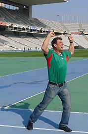 Barcelona Marathon 2012: Hartmut Keck im Stadion