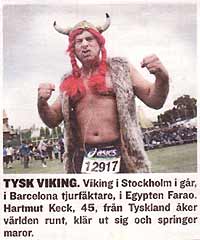 Stockholm Marathon 2013: Hartmut Keck als TYSK VIKING