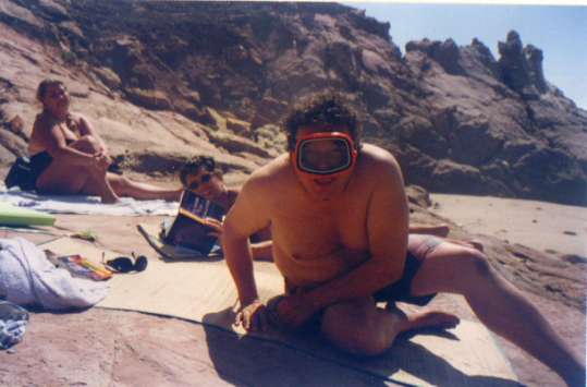 Strand- und Bademoden, im Bild unser Modell fr Herrenartikel: Ingo Trautwein.